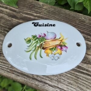Cuisine French Porcelain Plack